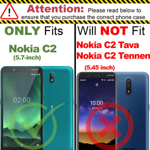 Nokia C2 (5.7") Tempered Glass Screen Protector - InvisiGuard Series (1-3 Piece)