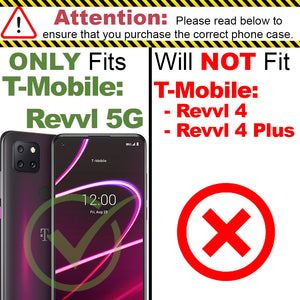 TCL T-Mobile Revvl 5G Case - Metal Kickstand Hybrid Phone Cover - SleekStand Series
