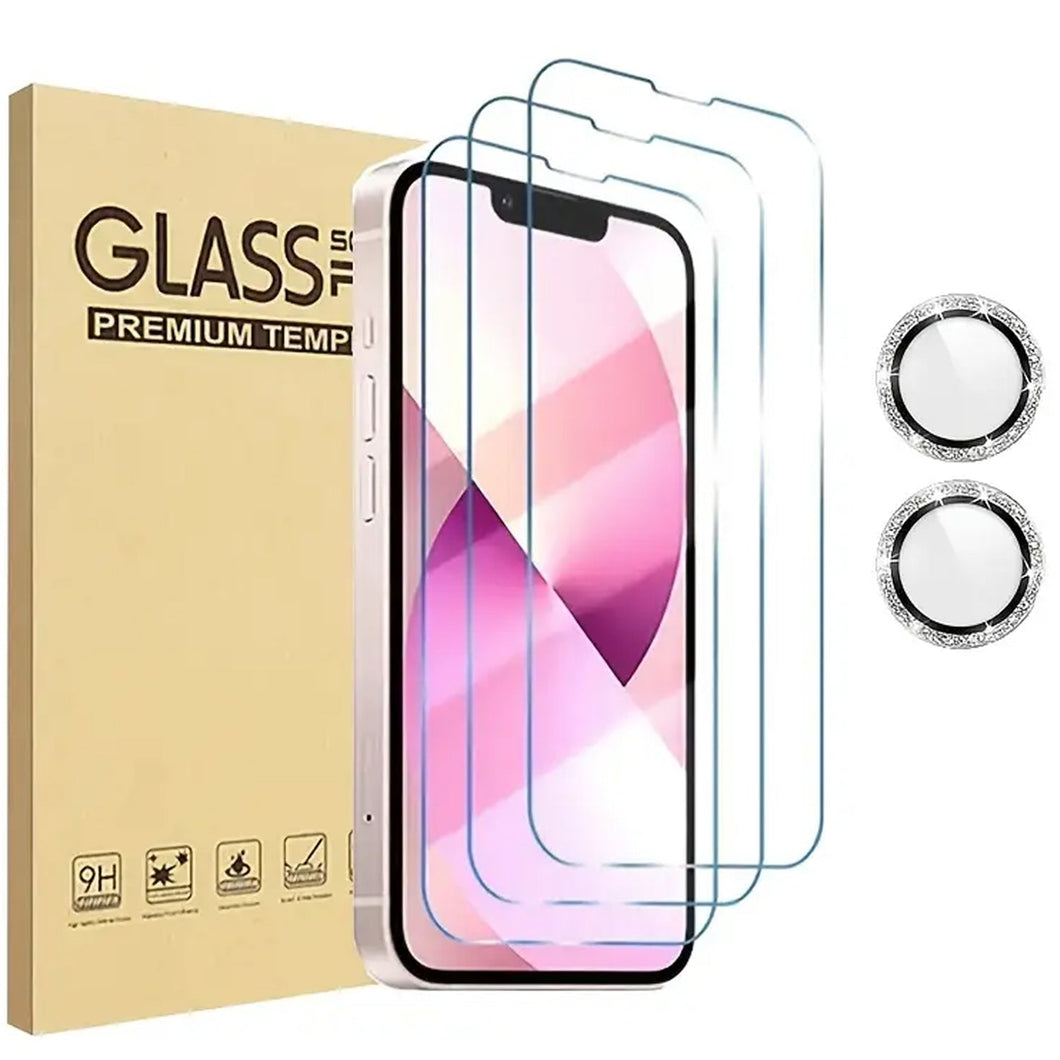 Apple iPhone 14 Plus Screen Protector Tempered Glass And Camera Lens Cover