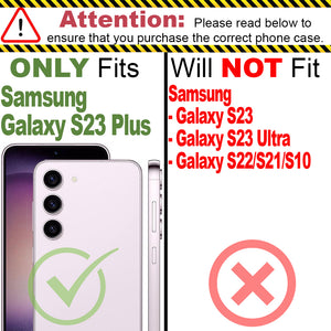 Samsung Galaxy S23+ Plus Case Heavy Duty Rugged Phone Cover w/ Kickstand