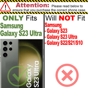 Samsung Galaxy S23 Ultra Case Heavy Duty Rugged Phone Cover w/ Kickstand