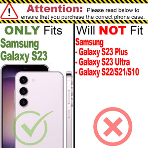 Samsung Galaxy S23+ Plus Wallet Case RFID Blocking Leather Folio Phone Pouch
