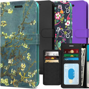 Apple iPhone 14 Plus Wallet Case RFID Blocking Leather Folio Phone Pouch