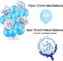 Load image into Gallery viewer, 54pcs It&#39;s A Boy, Baby Shower Decorations set with Photo Booth Props Large Balloons + Helium Balloons Poms and Banner for Boys
