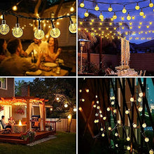 Load image into Gallery viewer, CoreLife 40FT 100 LED Crystal Globe Solar Powered String Lights Outdoor Waterproof Indoor Decorative 8 Modes Patio Party - Warm White
