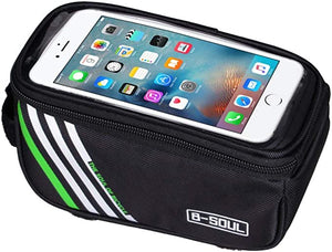 Bike Phone Mount Bag, Cycling Waterproof Front Frame Top Tube Handlebar Touch Screen Holder Bicycle Pouch Case