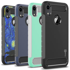 iPhone XR Case - Hybrid Phone Cover with Carbon Fiber Accents - Arc Series