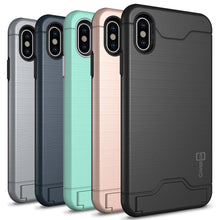 Load image into Gallery viewer, iPhone XS Max Case with Card Holder Kickstand - SecureCard Series
