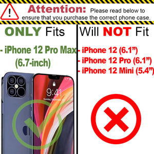 Apple iPhone 12 Pro Max Case - Metal Kickstand Hybrid Phone Cover - SleekStand Series
