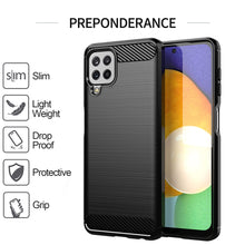 Load image into Gallery viewer, Samsung Galaxy A22 Slim Soft Flexible Carbon Fiber Brush Metal Style TPU Case
