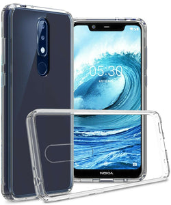 Nokia 5.1 Plus Clear Case - Slim Hard Phone Cover - ClearGuard Series