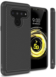 LG V50 ThinQ Case - Heavy Duty Protective Hybrid Phone Cover - HexaGuard Series