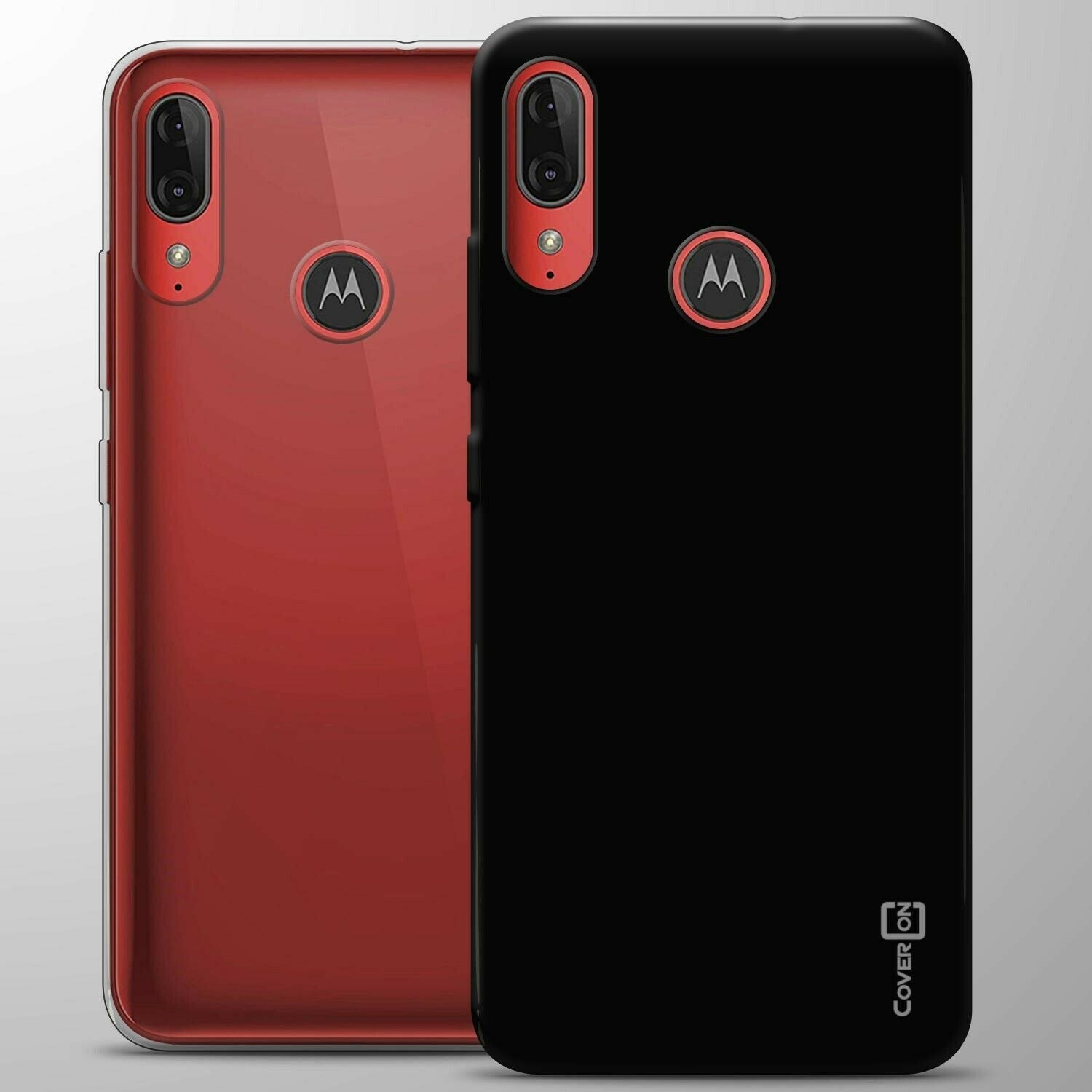 Custodia Per Motorola Moto E6 Plus - Effetto Sfumato Rosa/Verde - TPU Morbido E Antiurto - 3