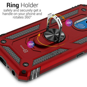 LG K40 / Xpression Plus 2 / Harmony 3 / Solo LTE Case with Metal Ring Kickstand - Resistor Series