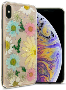 iPhone XS Max Flower Case Handmade Slim Fit TPU Phone Cover - Real Flower TPU Series