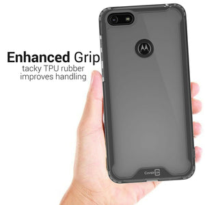 Motorola Moto E6 Play Clear Case Hard Slim Protective Phone Cover - Pure View Series