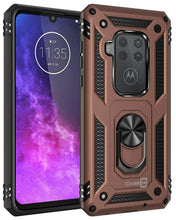 Load image into Gallery viewer, Motorola One Zoom Case with Metal Ring Kickstand - Resistor Series
